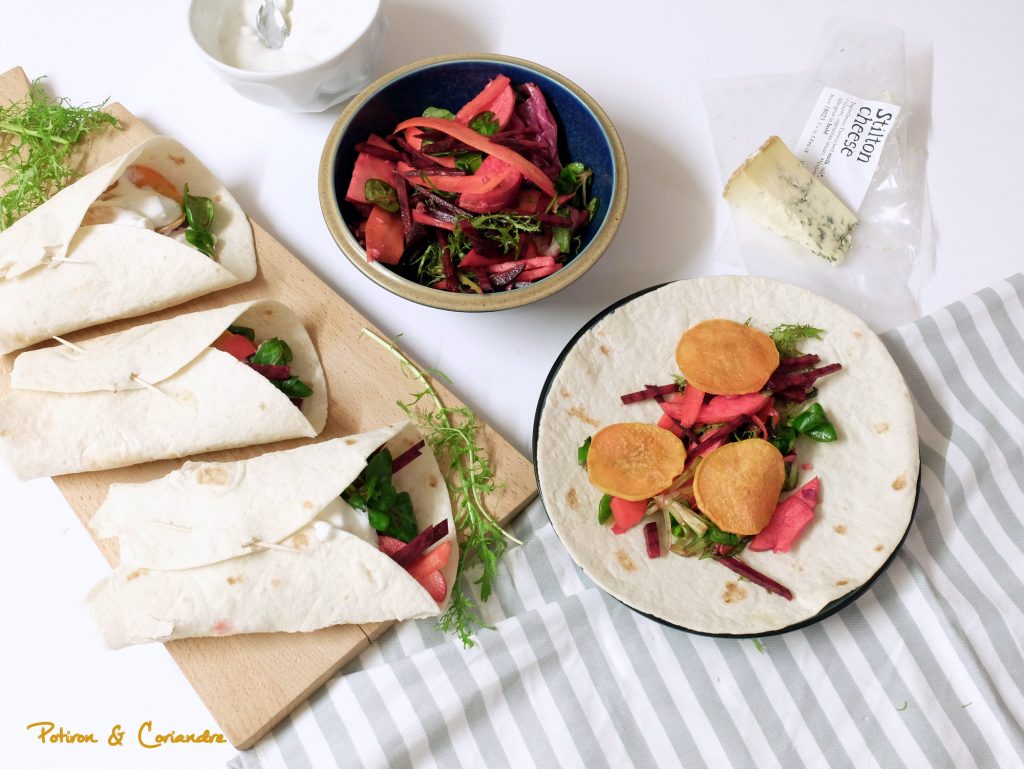 Wraps patate douce & Stilton